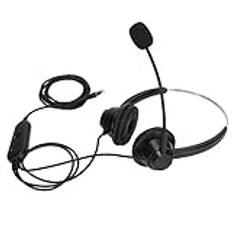 Rj9 Business Headset Hörlurar för Telefontjänst, 6-positions Trådsekvensjustering för H360Drj9Mva H360D Rj9 Mva, Line Sequence Binaural Head Mounted, Headset