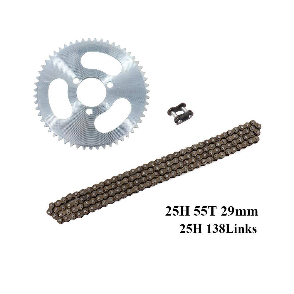 25H Kedjesats Bakdrevsplatta 55T Tand 29mm 138L Kedja För 2-takts Mini ATV 47cc 49cc Fickcykel Quad Fyrhjuling Skoter