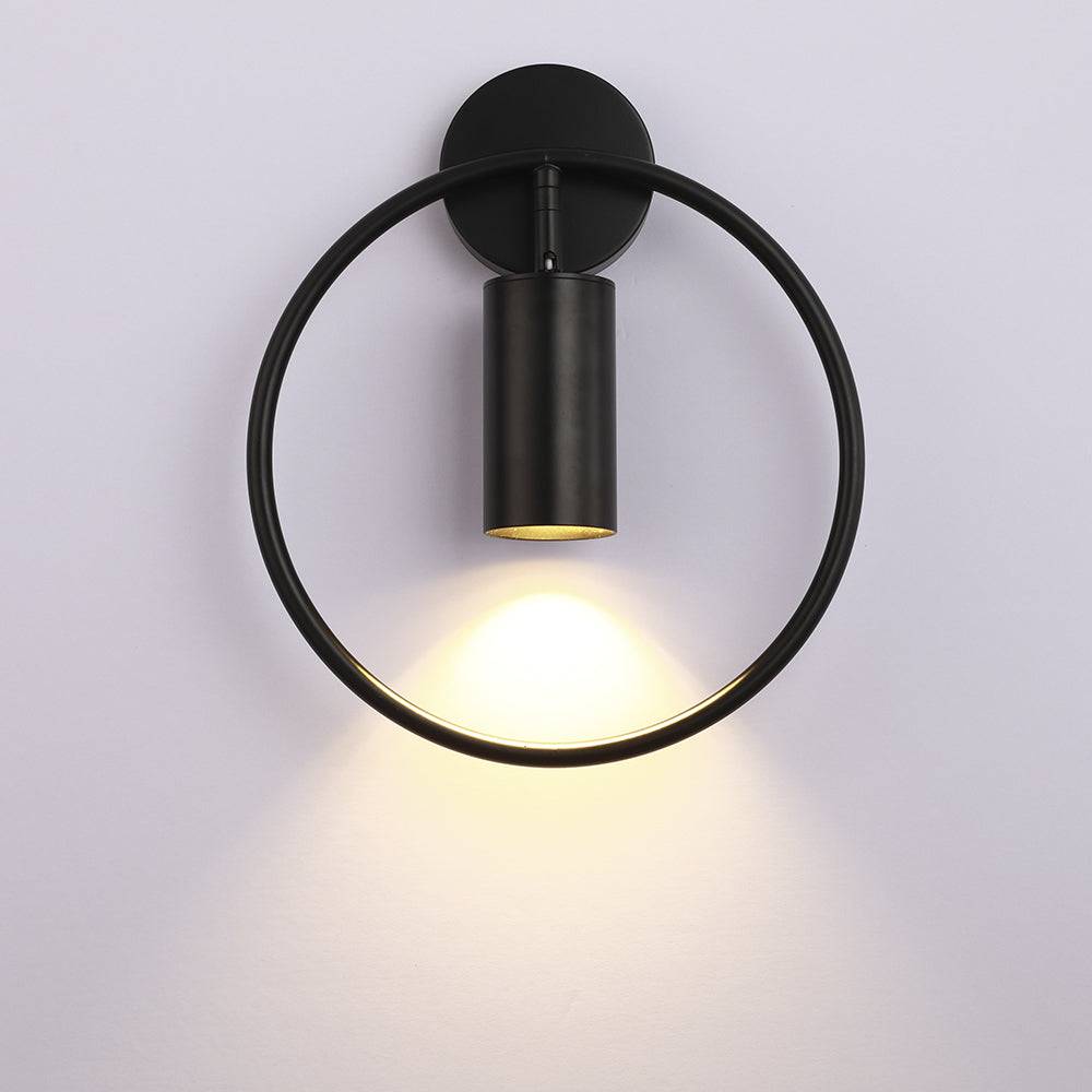 FlammeStylée – Guld Vägglampa för Elegant Atmosfär - Svart / Varm vit