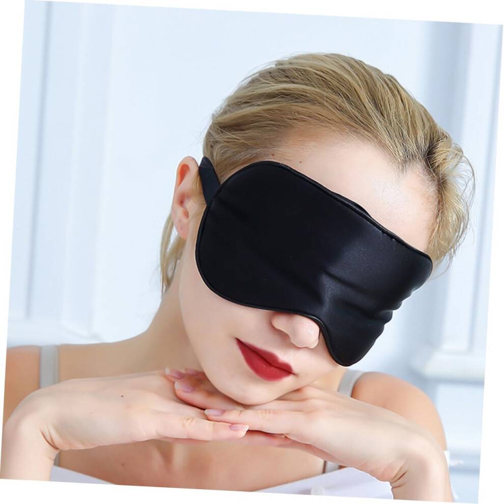 3 st viktade sömnmasker med huvudrem, sidenögonmask mot sömnlöshet, mjukt skuggande ögonlapp för torra ögon