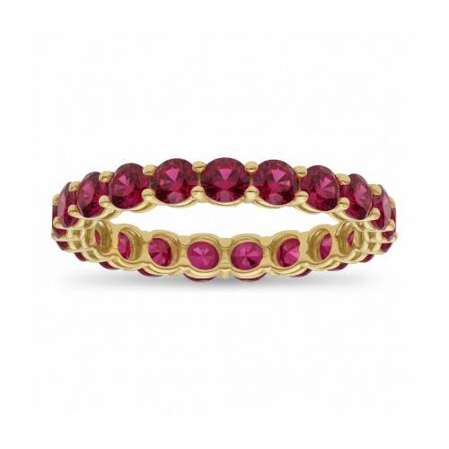 Sortija Infinity Oro 18k con circonitas rubi