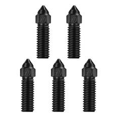 Creality K1-munstyckesset, officiella 5 stycken 3D-skrivarmunstycken av härdat stål, 0,4 mm, höghastighetstryck och högflödesmunstycken för Creality K1 Max CR-M4 CR-10 SE Ender 3 V3 KE
