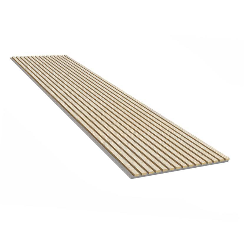 Evella V40L akustikpanel i vit ek med träfaneryta 2800x600 m