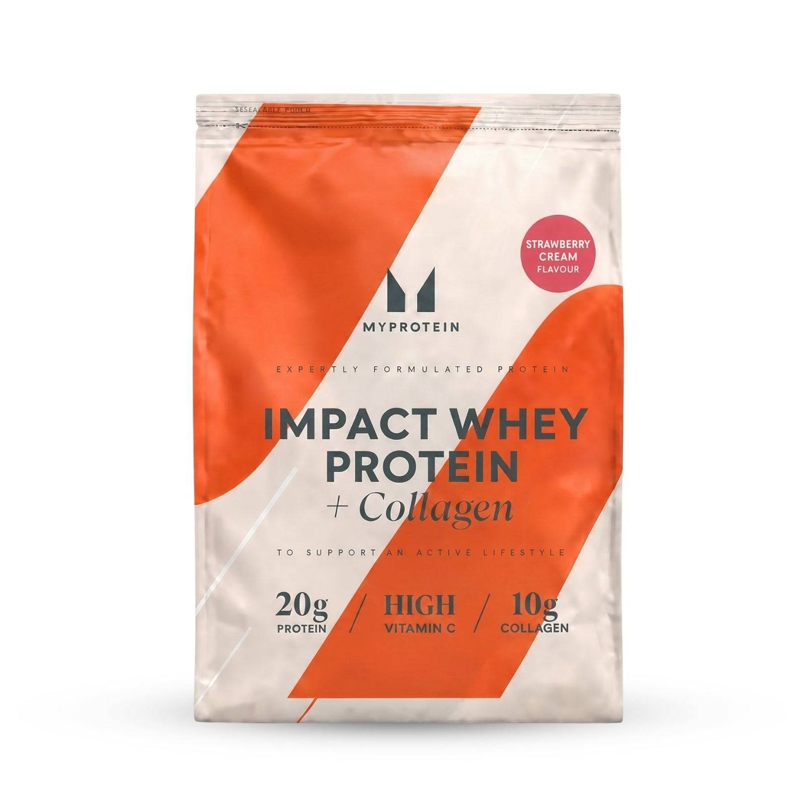 Myprotein Impact Whey Protein + Collagen - 720g - 30servings - Strawberry Cream.