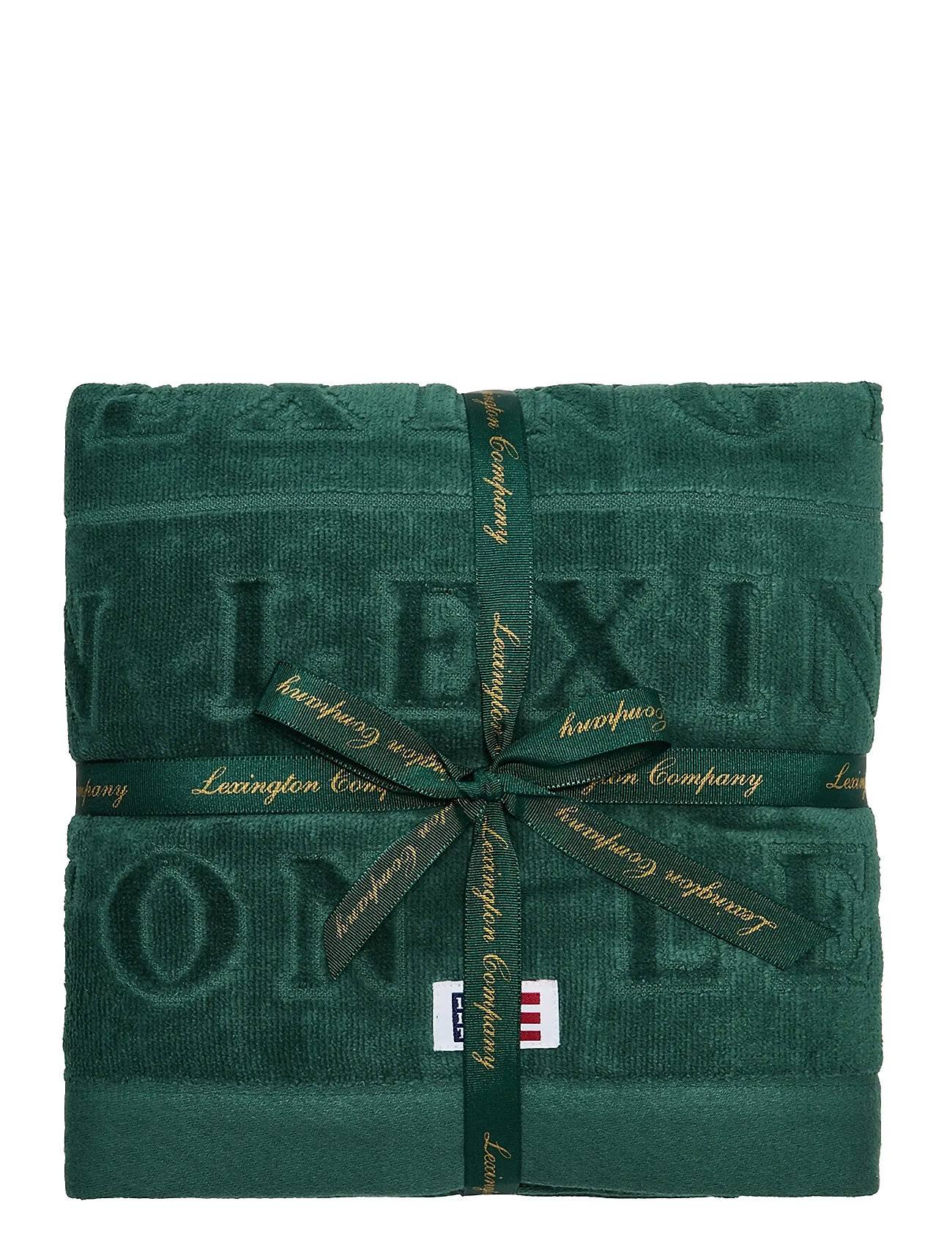 Lexington Home Velour Logo Towel 50X70+70X130 Set Of 2+2 Juniper - Green - 2X 50X70+2X 70X130