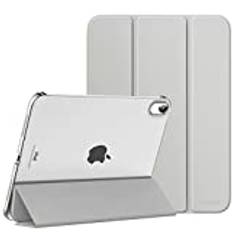 MoKo Case for iPad 10th Generation Case 2022, Slim Stand Hard Back Shell Smart Cover iPad 10.9 Inch Case with Auto Wake/Sleep, Silver