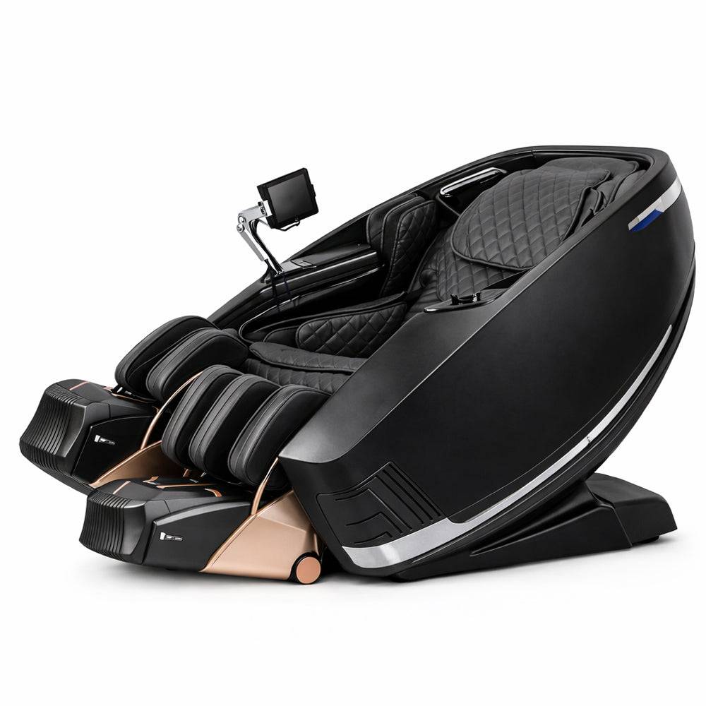 Massagestol 4D med AI-styrning, Dual Zone Stretching, 32 luftkuddar, värme i ben och ryggstöd samt Zero Gravity - Modell 988A
