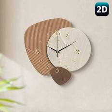 1 st platt 2D skandinavisk väggklocka tyst svepande rörelse ramlös modern design ultratunn nordisk stil heminredning för vardagsrum sovrum café kontor - Multifärgad (En liten 30*30 cm / 11,81*11,81 tum,En stor 40*40 cm / 15,75*15,75 tum)