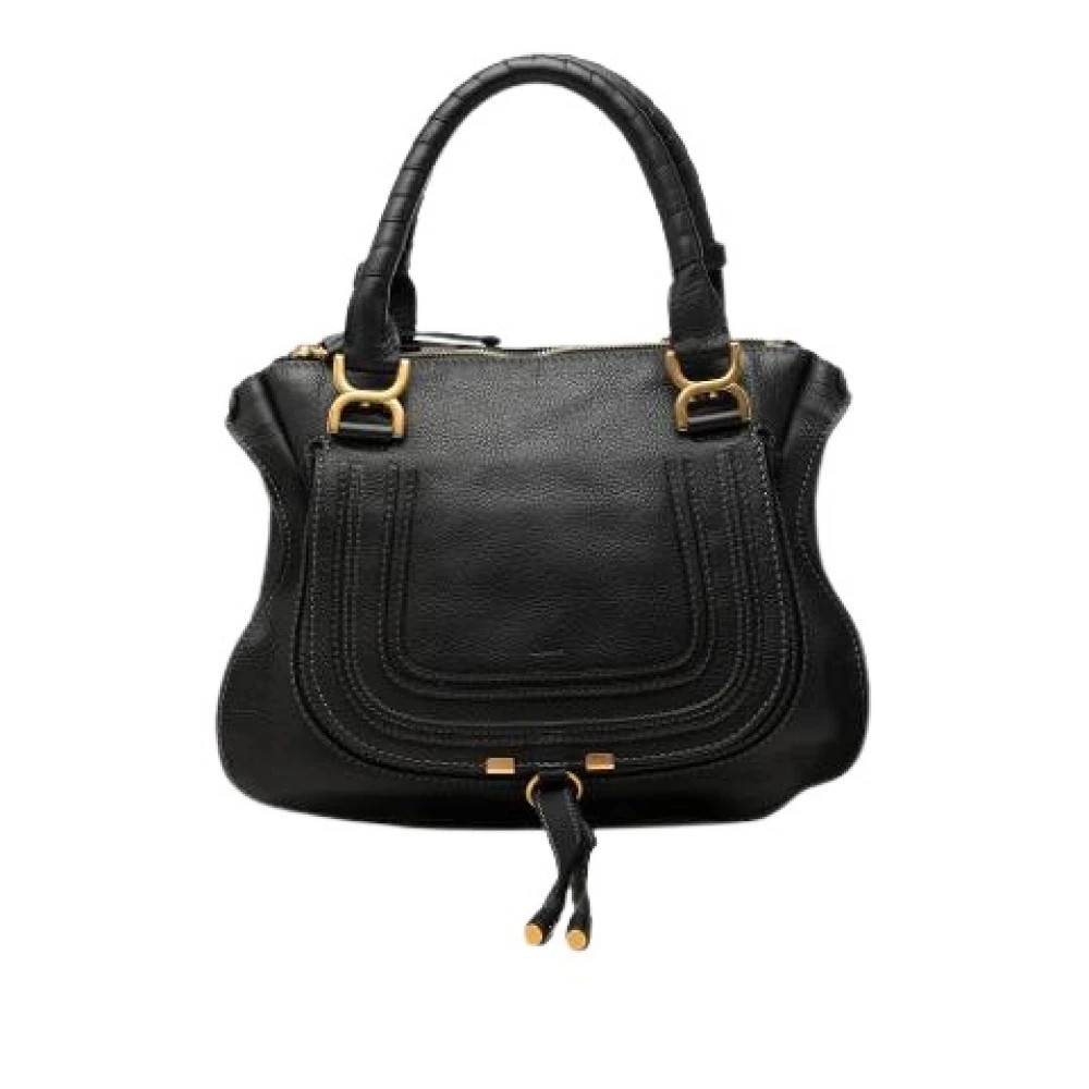 Chloé Pre-owned Pre-owned Marcie Satchel - Vintage - Dame - Sort - ONE SIZE - Læder