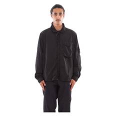 C.P. Company, Jakke, Herre, Sort, XL, Linse Overshirt i Chrome-R Stil