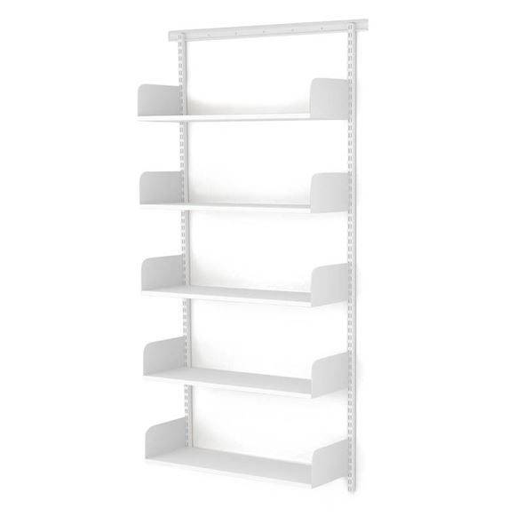 Hyllsystem ELFA vägghylla, hög grund, plåt, BxHxD 940x2140x325 mm