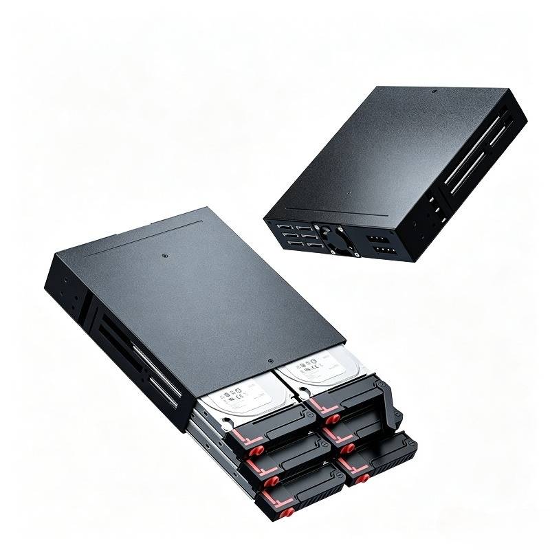 4/6 Bay 2.5 Inch SATA HDD SSD Hot Swap Mobile Rack Hard Drive Enclosure For PC 5.25 Inch Optical Drive Bay Internal Storage Tray