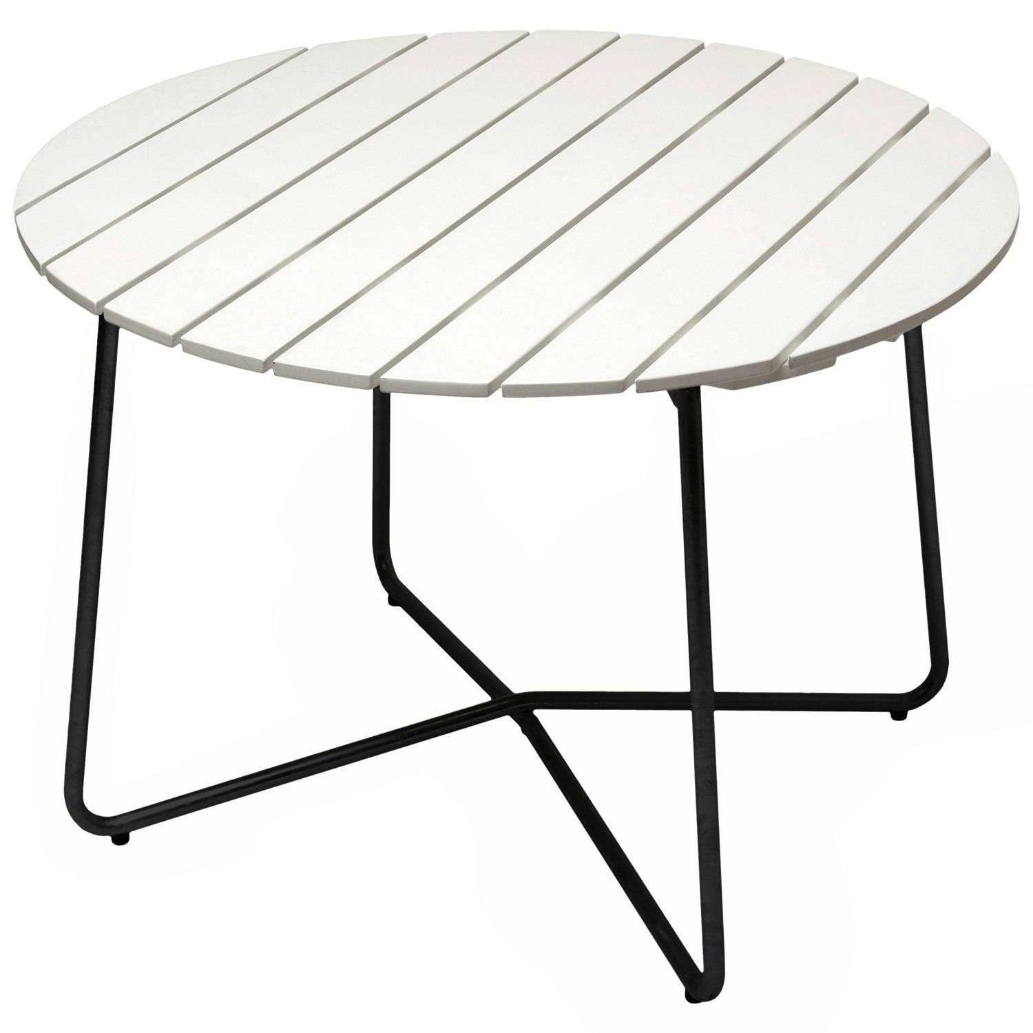 Grythyttan Stålmöbler - 9a Bord Ø100 Cm / Svart - Vitlackerad Ek