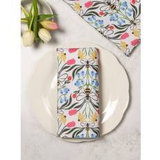 Avalon Home Avalon Home Set of 2 Multi British Bees Napkins