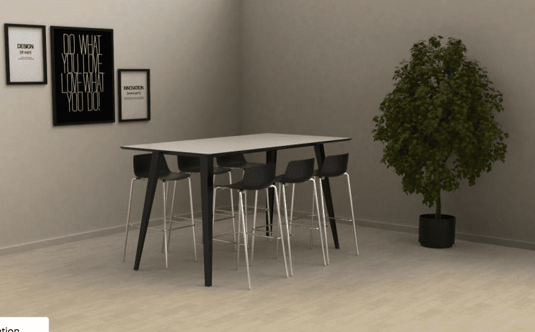 Vesper Barstol, stabelbar i glasfiber polypropylen - H 950 mm x B 445 mm x D 480 mm x SH 780 mm Grå