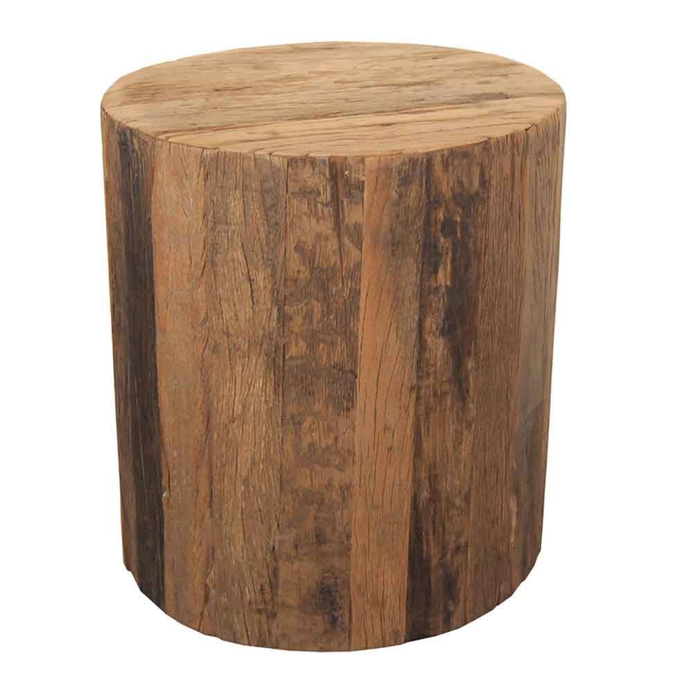 Sidobord i trä Kub med hjul H 47 cm Trademark Living