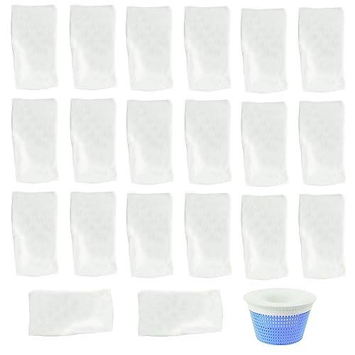 Molyorch 20 stycken poolfilterskydd, filter hängande skimmer, pool skimmer strumpor, poolfilter nät, poolrengöring poolfilter nät, för poolpumpar, filterkorg, virvelbassäng