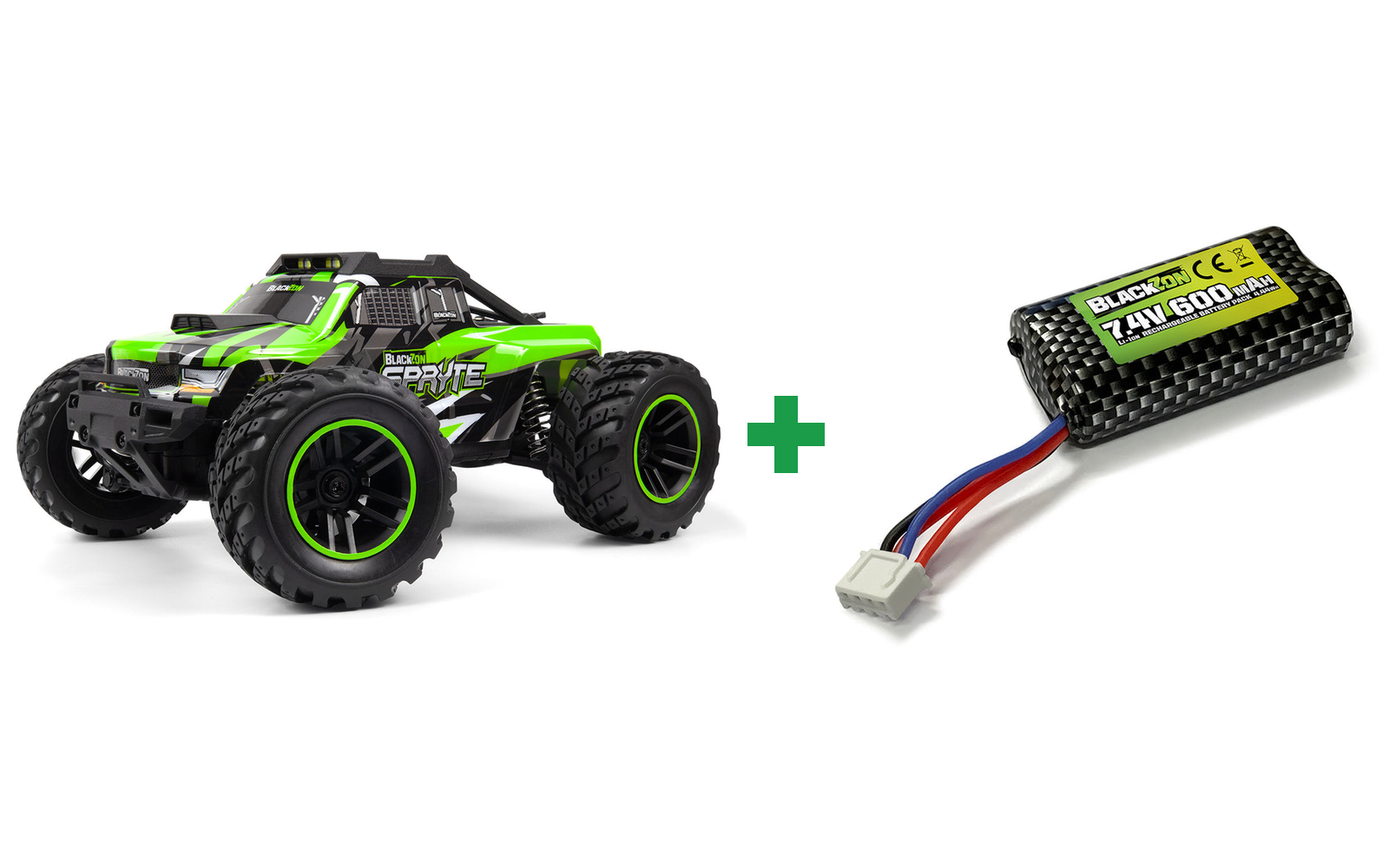 Spryte MT 1/20 4WD Electric Monster Truck - - Grøn / Kompletpakke - Ekstra køretid! 50%