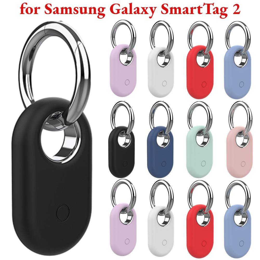 För Samsung Galaxy SmartTag 2 Locator Tracker Fodral Nyckelring Anti-Rep Skyddande Skinnskydd För Smart Tag Tracker Hållare