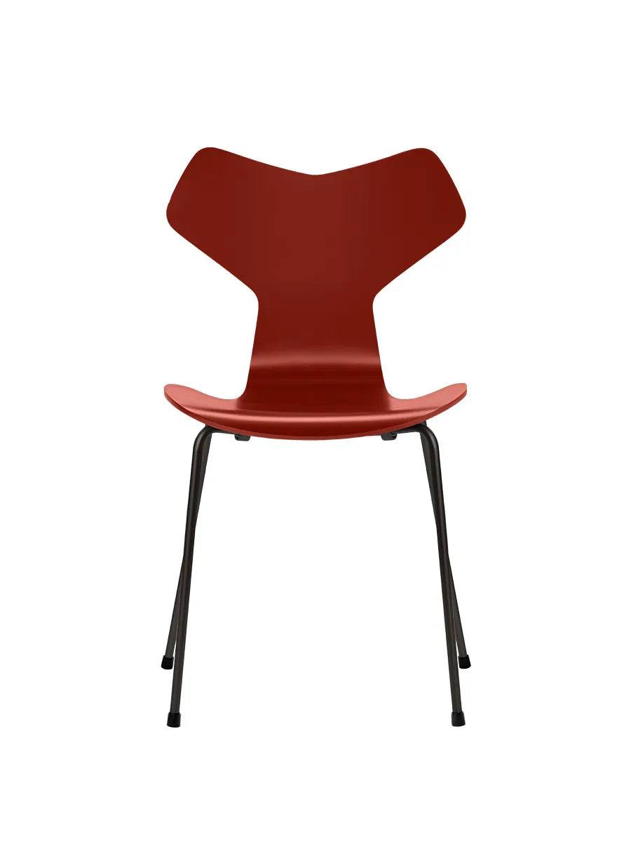 3130 Grand Prix stol lakeret af Arne Jacobsen Venetian Red / Sort - Jacobsen Plus