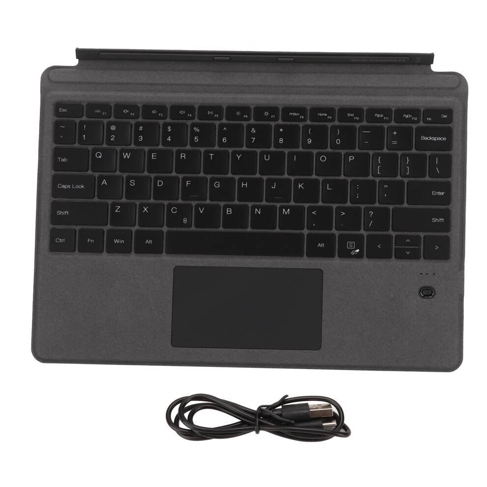 Trådløst Bluetooth-tastatur til Surface Pro, magnetisk aftageligt slankt typecover med multi-touchpad, genopladeligt batteri og 7-farvet