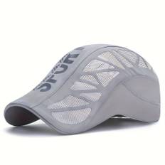 TEMU Summer Quick- Hat - Breathable Mesh Sun Protection Lightweight Cap For Outdoor Sports, Cycling, Running - Ergonomic Fit, High-quality Textile, Black