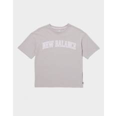 New Balance Girls' Varsity T-Shirt Junior, Grå - 9-10Y