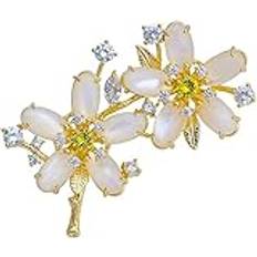 Naturligt skal Brosch Ljusa Blommor Mångsidig Utsökt Corsage Temperament Coat Dam Accessoarer (5,2 * 5,2cm)