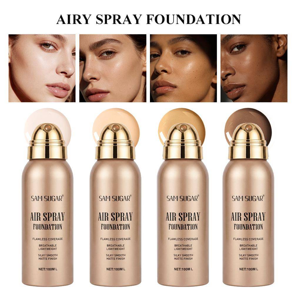 Sprayfoundation – Vattentät, Hudvänlig, Långvarig, Naturlig, Lätt, Matt Finish – 30 ml mindre