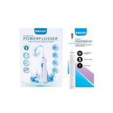 EKULF PowerFlosser & Sonic PowerBrush White kombo