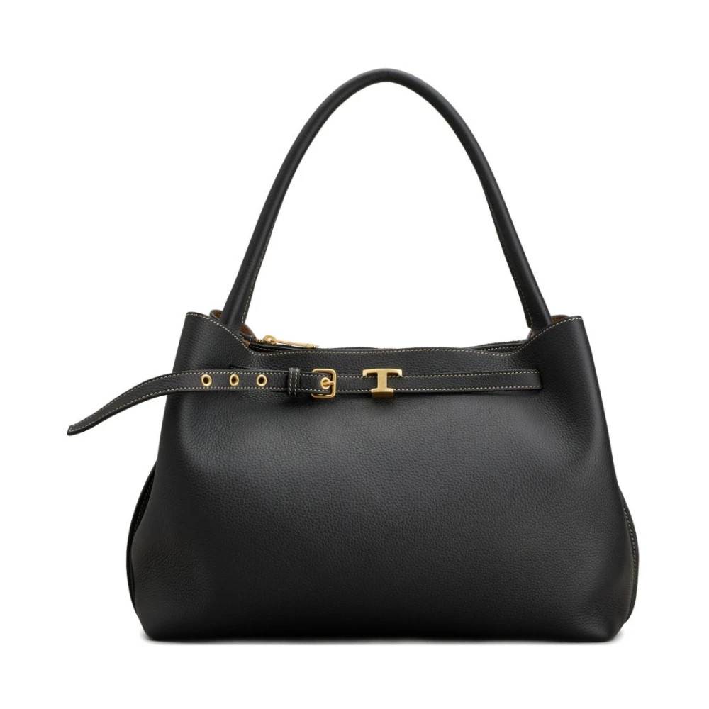 Tod's T Timeless Håndtaske - Tasker - Dame - Sort - ONE SIZE - Uld