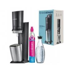 SodaStream Crystal 3.0, Metal, Rustfrit stål, Sort, Glas, SodaStream 60 L PINK, 0,615 L, 60 L