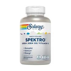 Spektro Multi-Vita-Min uden jern og vit. K. | 200 kap | Solaray