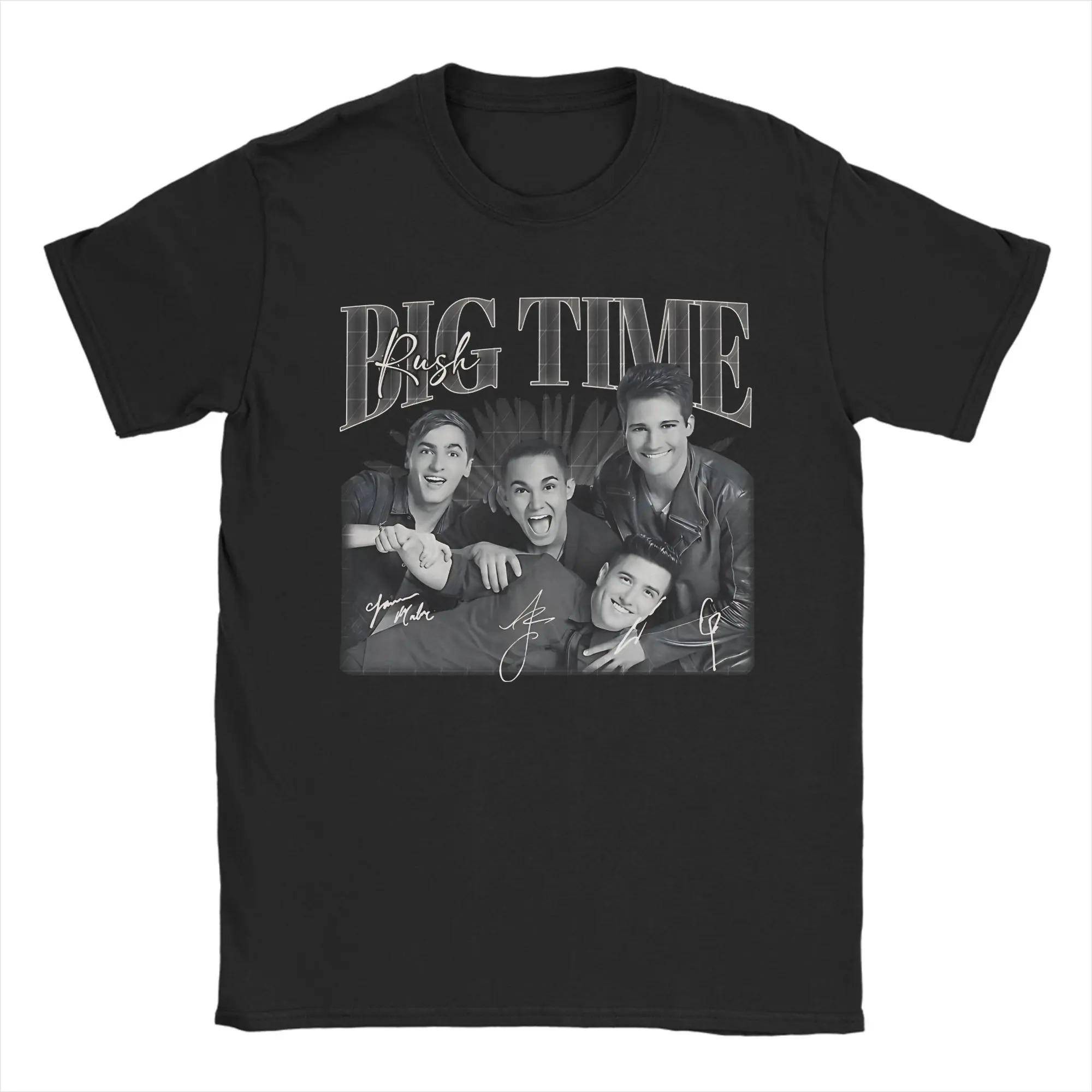 Big Time Rush Band I Verkligheten Världsturné Merch Unisex T-shirts Ren Bomull Tee Grafisk Överdimensionerad High-end Lyx Unisex cm white