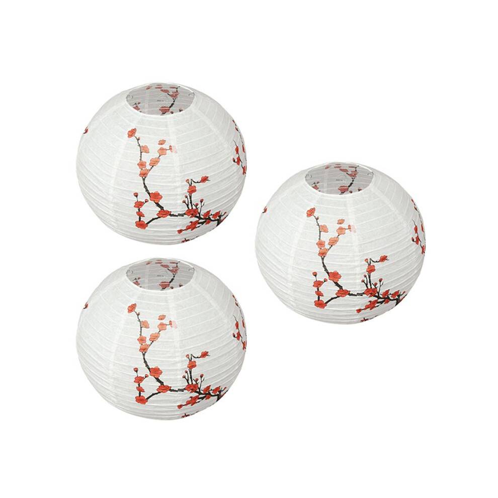 3X 30cm Lamp Shade Paper Lantern Oriental Style Light Decoration Plum Blossom