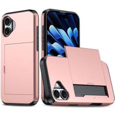 iPhone 16 Plus etui med kortplads - Rose Gold