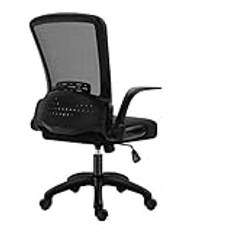 Datorbordsstol Comfort Swivel Office Recliner Stol med andningsbar Mesh Skrivbordsstol med justerbara uppfällbara armar Svankstöd Kontorsspelstol (Färg:A) (B One Size) Ambitious