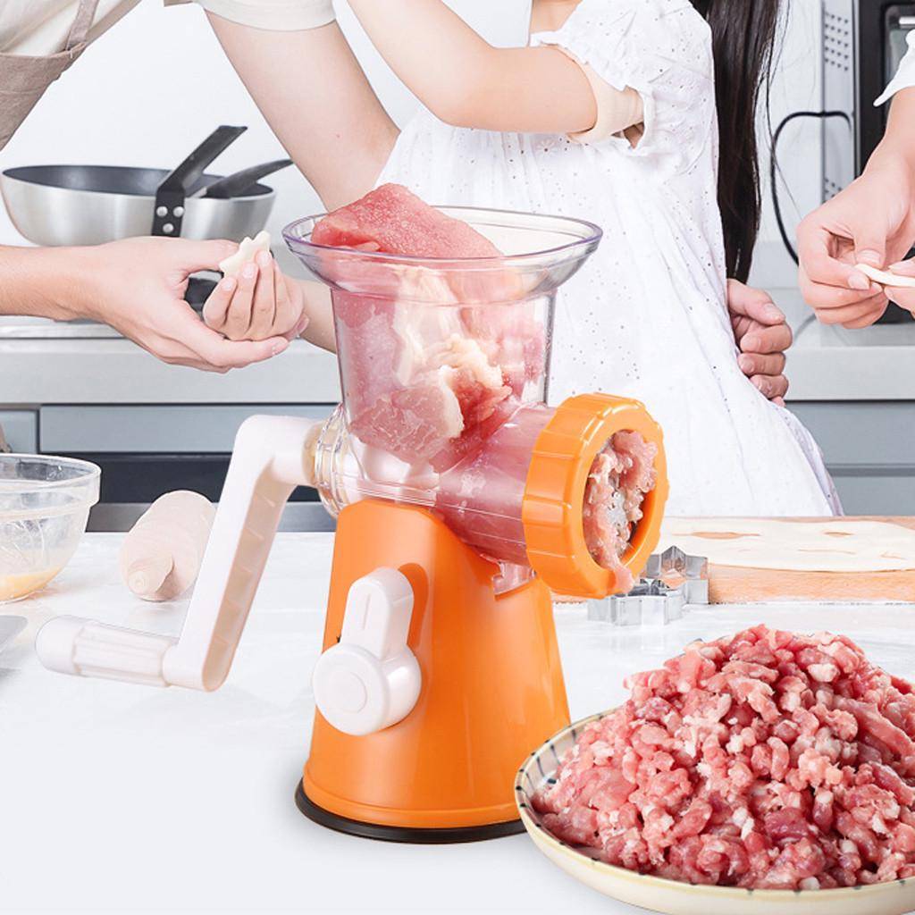 Kraftfull köttkvarn Multifunktionell manuell matskärarmixer orange