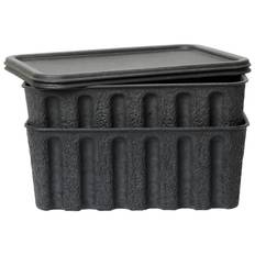 Ferm Living Paper Pulp Kasser 2-pak Stor Trækulsfarvede - Skrin og æsker Papir Charcoal - 1104272367