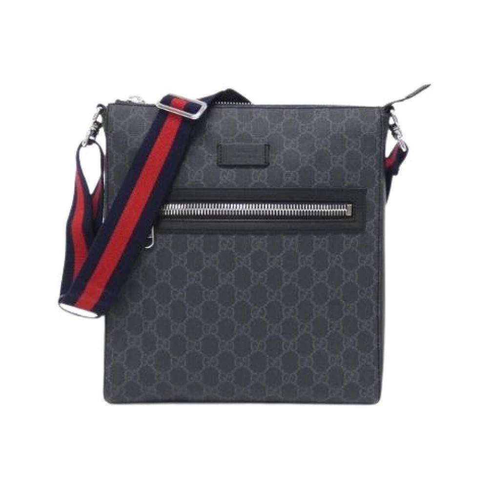 Gucci Vintage Pre-owned GG Supreme Canvas Skuldertaske - Vintage - Dame - Sort - ONE SIZE - Uld