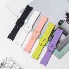 5 Pcs No Gap Silicone Strap Compatible With Samsung Galaxy Watch 6 5 4 44mm 40mm 5 Pro 45mm Bracelet Galaxy Watch6 Classic 43mm 47mm Band