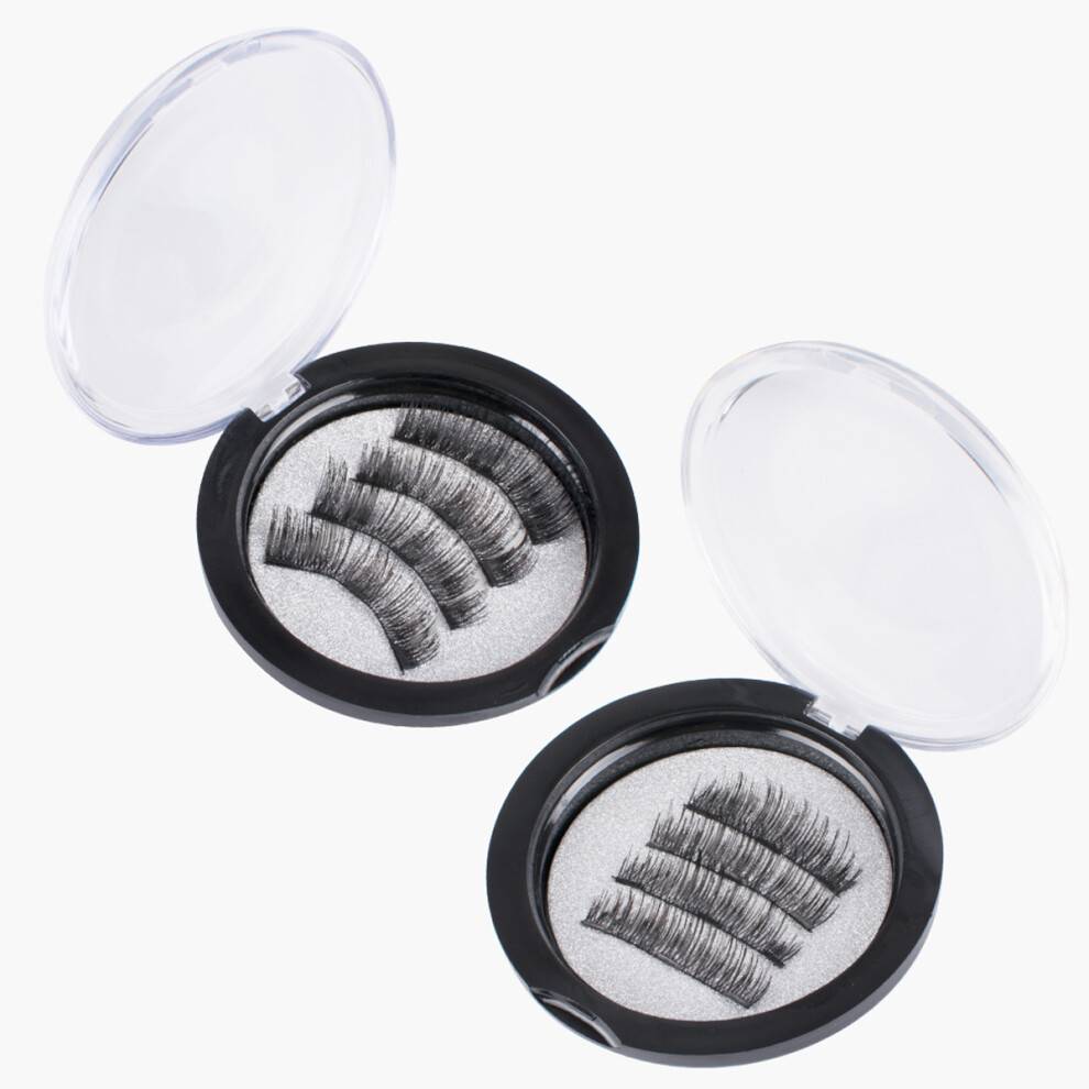 Magnetiske øjenvippesæt til begyndere, Nem at have på for et naturligt look, 3D genanvendelige vipper med klar bånd, Bløde kunstige øjenvipper