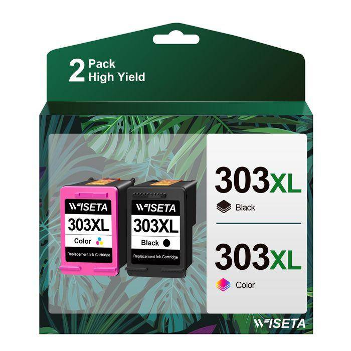 WISETA 303XL Lot de Cartouches d'encre 303 XL Compatible HP 303XL Cartouches Compatible HP Envy Photo 7830 6232 6230 7134 7130