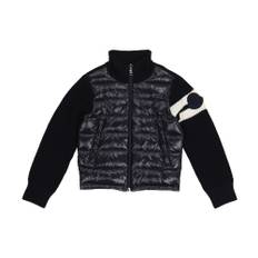 Moncler Enfant Quilted down and wool-blend cardigan