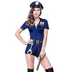 M MUNCASO Polisdräkt dam kontor outfit polis roll polis klänning stygg uniform fin klänning för kvinnor