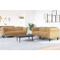 Sofa sæt 2-dele brown velvet
