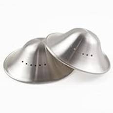 999 andningsbar stil silver amningskoppar för amning silver bröstvårtor skydd fria från koppar och nickelskyddande och lugnar ömma massivt silver |Bröstskydd för ammande nyfödda (M(4,5 cm x 1,5 cm)