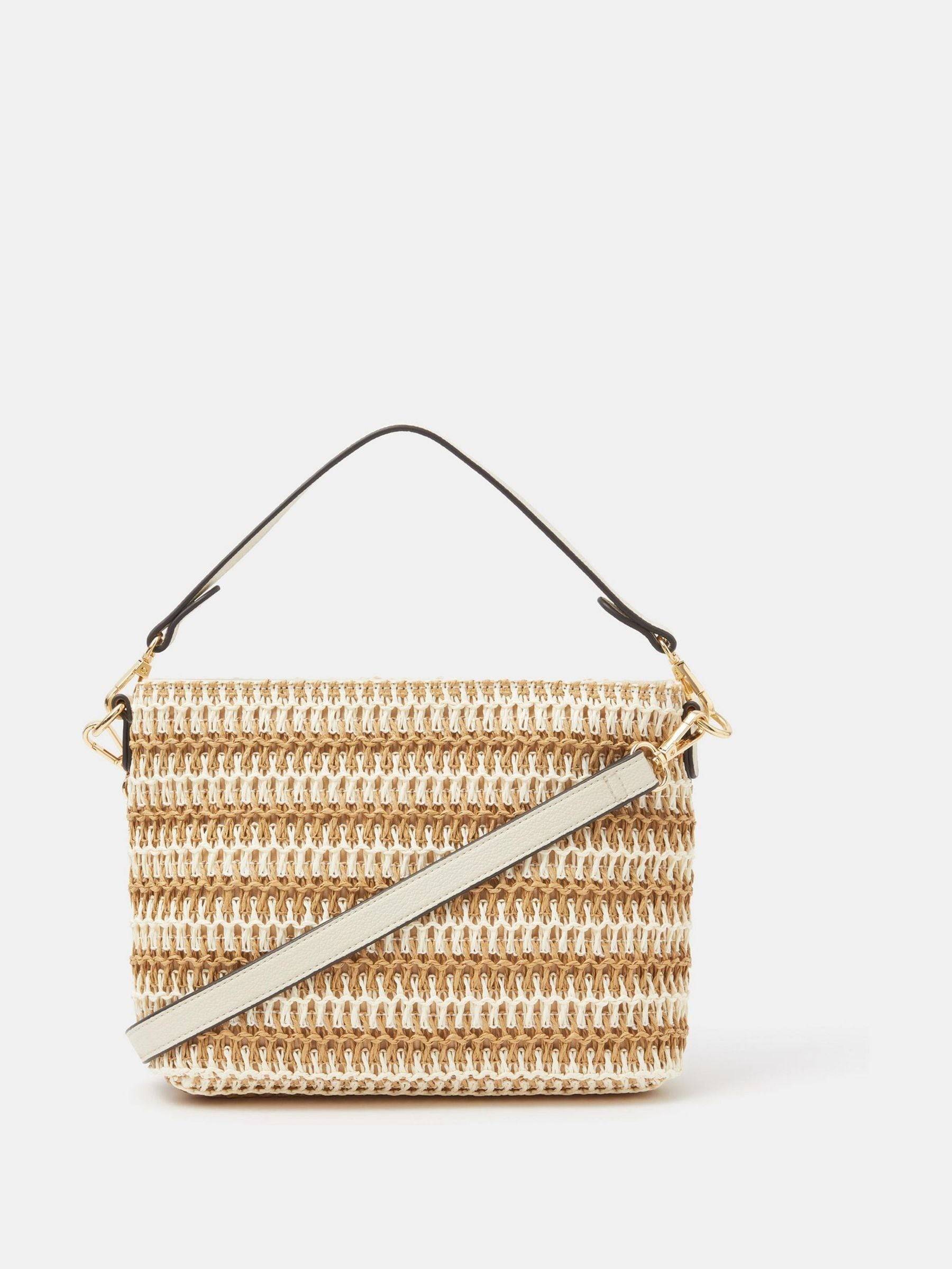 Accessorize Accessorize Natural Stripe Raffia Crossbody Bag