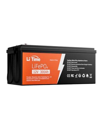 LiTime 12V 300Ah LiFePO4-Batteri med 200A BMS för Husvagn och Reservkraft