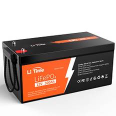LiTime 12V 300Ah Batteriets Lifepo4, Litiumjärnfosfat-batteri Med Inbyggd 200A BMS, 10 års Livslängd, Upp Till 2560W Laddeffekt, LiFePO4 Batteri Mycket Lämpligt För Husvagnar Och Reservsystem